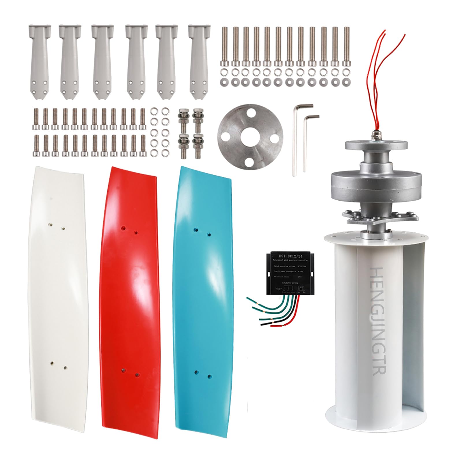 12V-220V Kit Generatore di Turbina Eolica, 12000W AC Generatore Permanente A Magnete Kit Generatore di Energia Eolica per Uso Esterno del Cortile E Sistemi di Turbine Eoliche