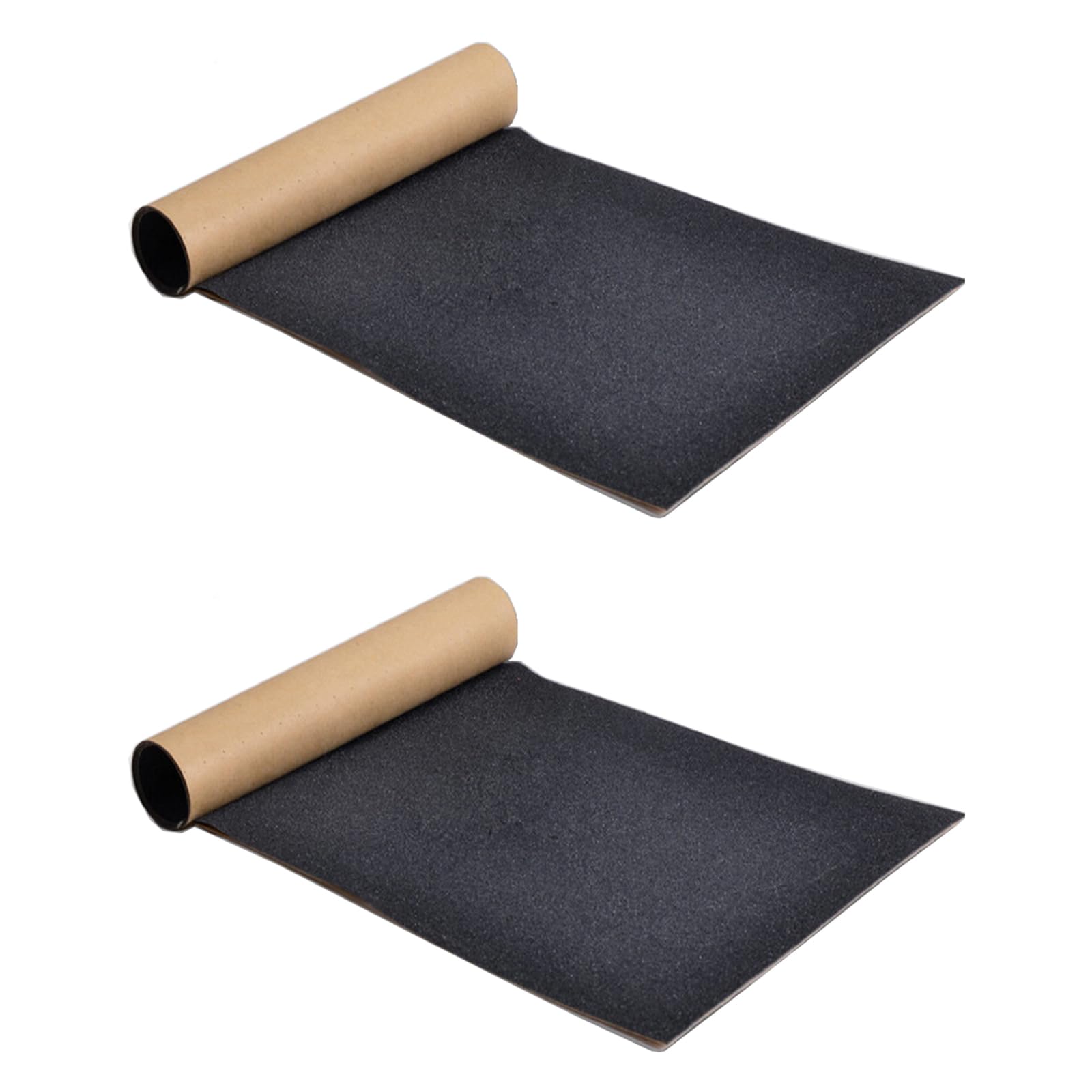 2 Pièces Skateboard Grip Tape Sheet Ruban De Skateboard Professionnel Papier De Verre Pour Skateboard Ruban De Skate Noir Pour Scooter, Marches, Fauteuil Roulant, Escaliers(81 x 21cm)