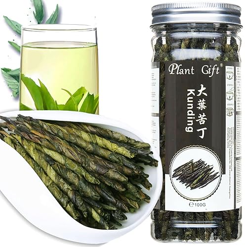 Plant Gift kuding Plus Tea Aguja de Kuding de hierbas Ku ding Cha, té verde de hierbas amargas, calor natural para la salud Ilex Kudingcha 100 g/3.5