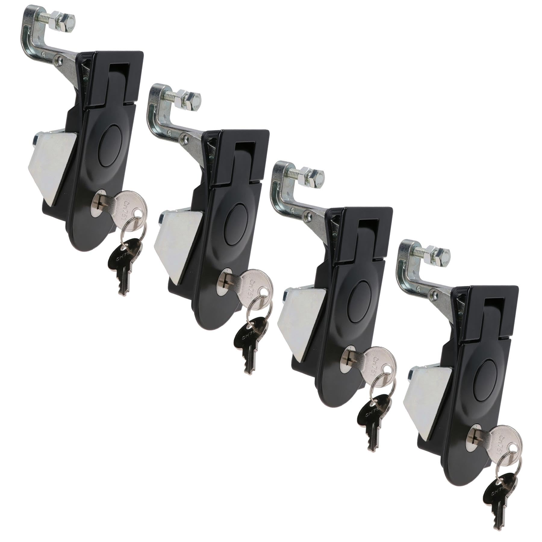 Locking Compression Trigger Latch Lock Catch Keyed Alike 29-45mm Grip 4pc