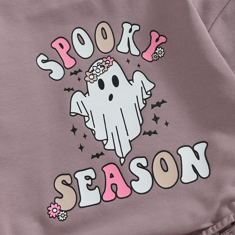 FYBITBO Newborn Halloween Outfit Girl Boy Spooky Season Romper Bubble Sweatshirt Bodysuit Fall Halloween Baby Clothes3
