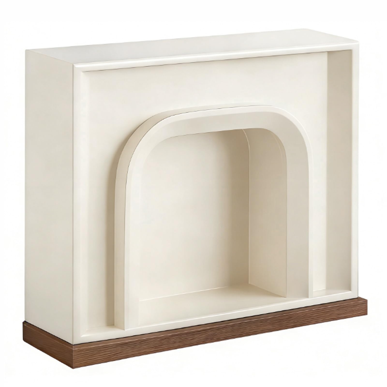 Mantels Surrounds Arched Fireplace Mantel Freestanding Decorative Surround Minimalist Shelf Decorated Frame