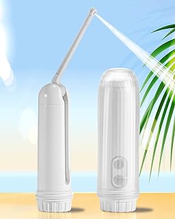 Portable Bidet - Mini Foldable Handheld Travel Bidet with 2 Pressure Modes - Battery Operated Sprayer for Post-Toilet Cleaning, Feminine Care & Personal Hygiene - Compact Design for Home & Travel