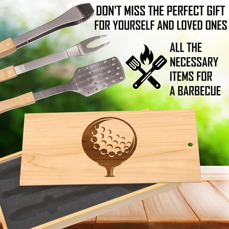 Set de BBQ con herramientas grabadas en acero inoxidable miniatura 2