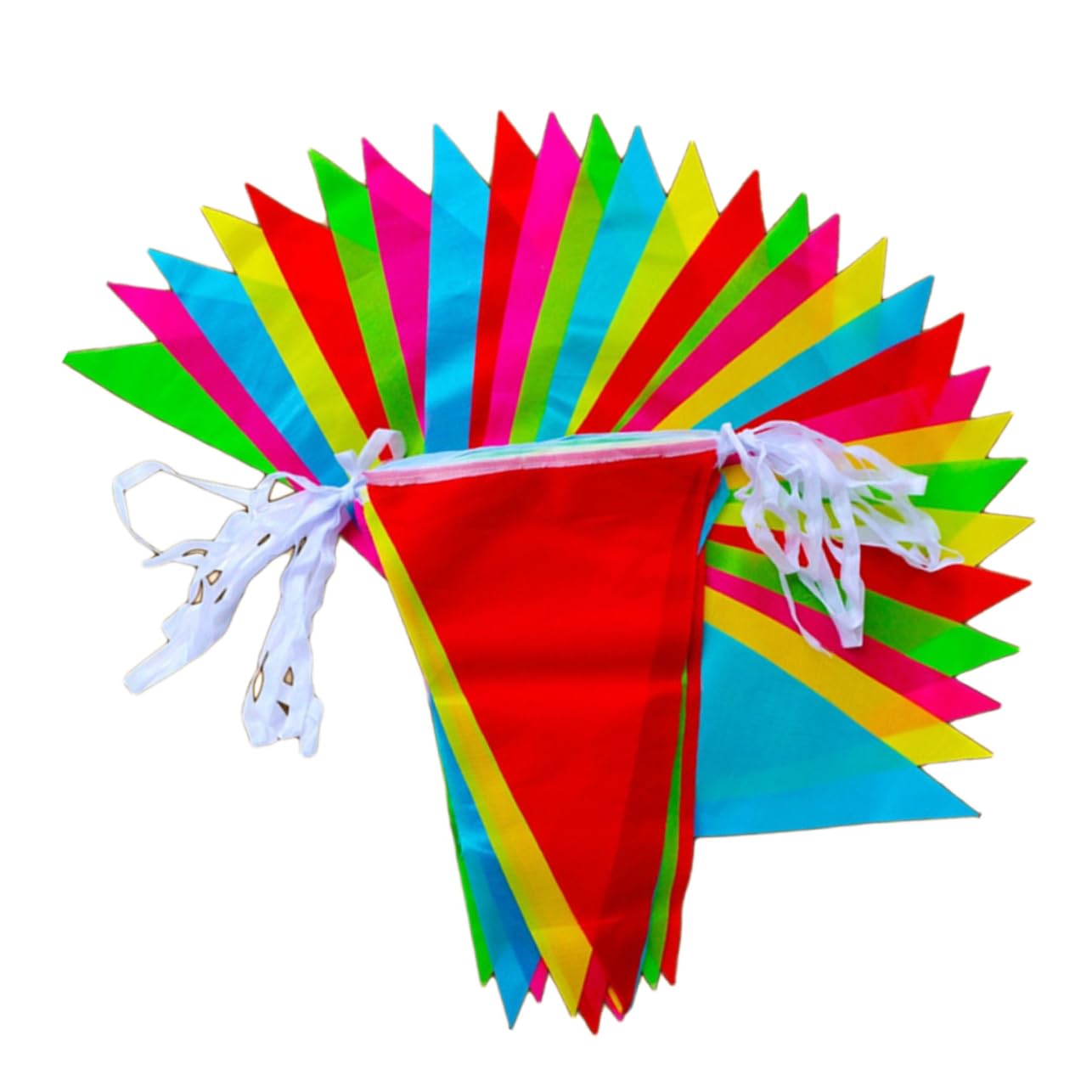 TOYANDONA Guirlande de Fanions Polyester pour Fête Anniversaire Décoration Intérieure Extérieure 100pcs