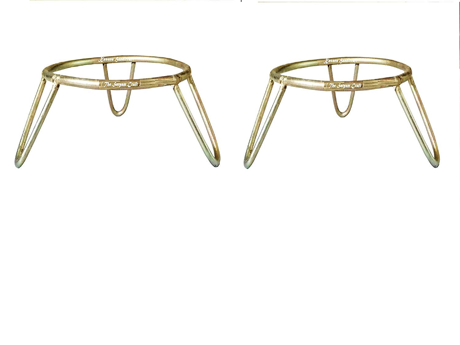 HC THE CRAFTS Heavy Iron Matka Stand - Plant Pot Stand - Planter Stand golden stand (round golden stand pack of 2) (B09SF23FXG) Amazon Price History, Amazon Price Tracker