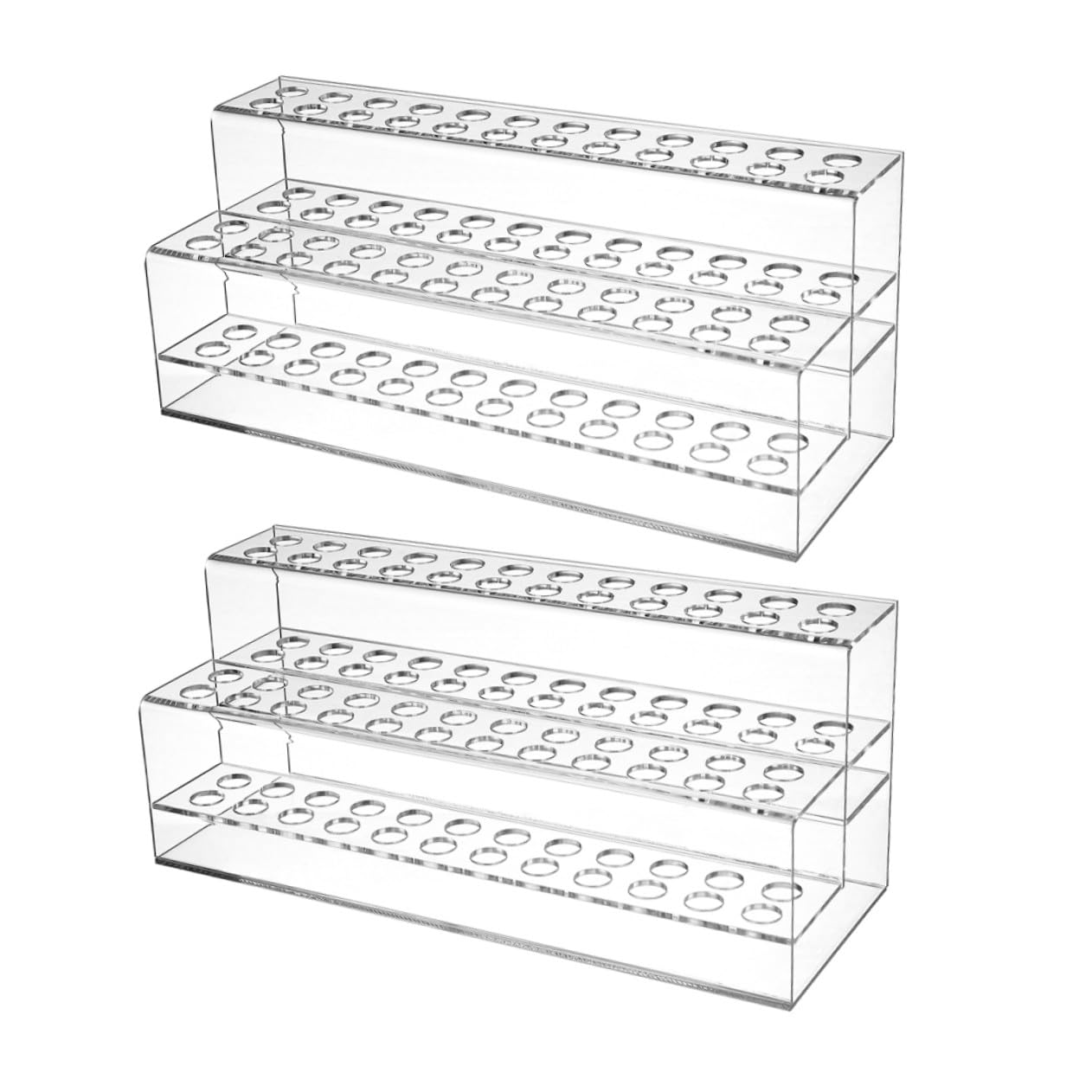 TEHAUX 2pièces Pot à Stylos Plastique Avec Compartiments Présentoir à Stylos Et Crayons Organisateur De Bureau Transparent Pour Et Pinceaux