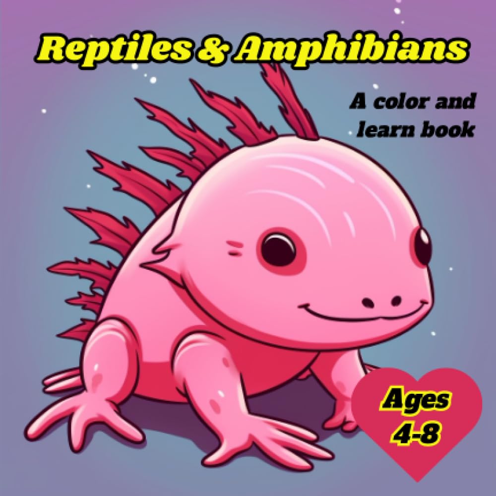 Reptiles & Amphibians: Color and learn book (pocket book series)