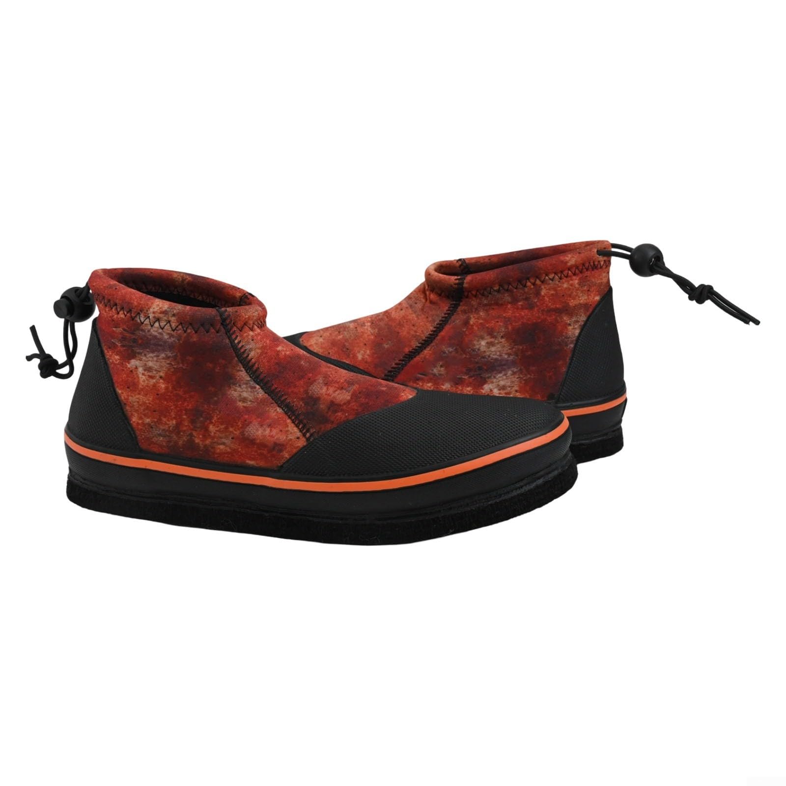 Botas de pesca para hombres y mujeres, vadeo de roca, playa, camping, senderismo, suela de fieltro de neopreno de 3 mm, puntas de acero antideslizantes para naranja