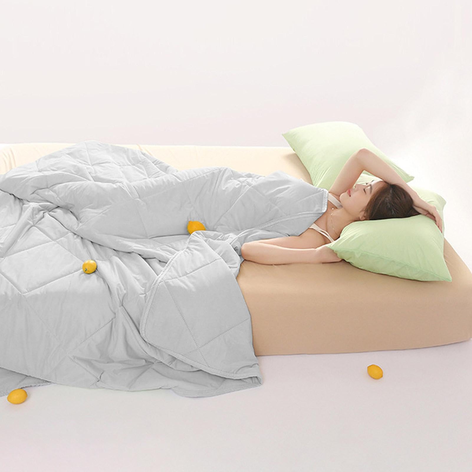 Coperta rinfrescante estiva 220 x 240 cm, coperta rinfrescante per persone | e cani, coperta rinfrescante leggera a 3 , coperta per sudorazione notturna, sonno caldo