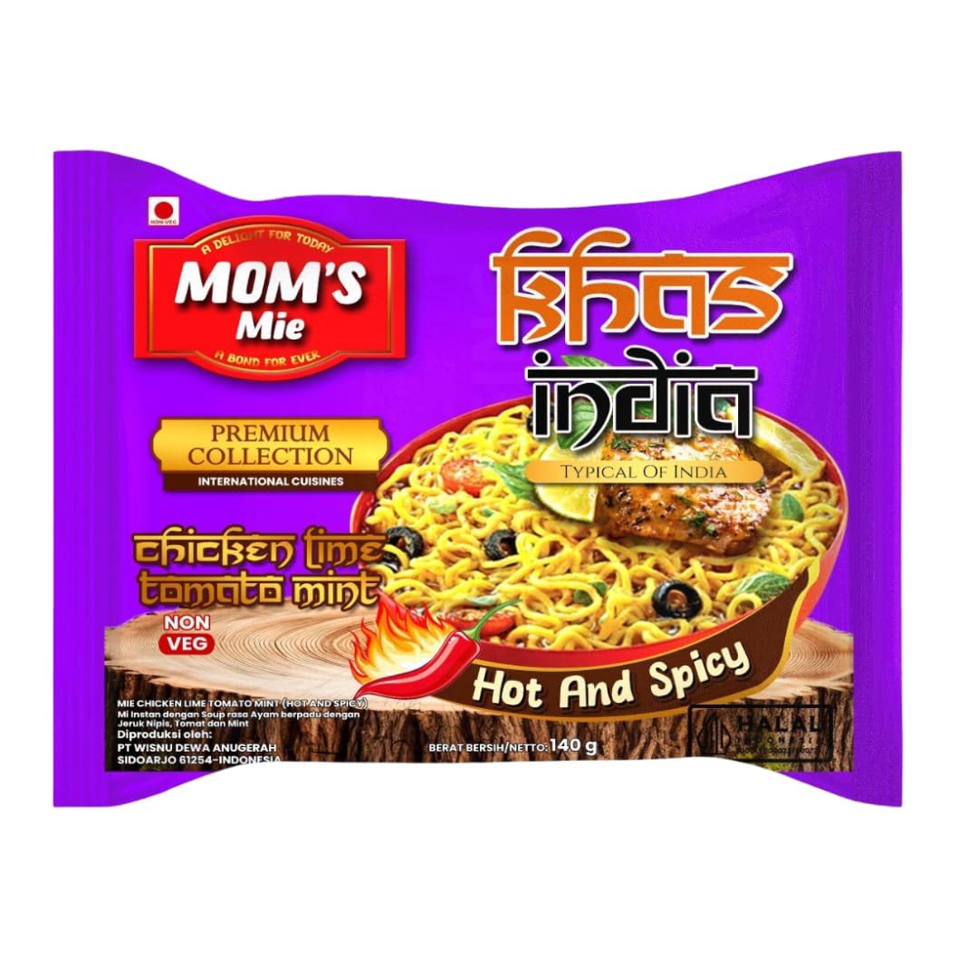 ＊MIEMaMa＊ Mom's Mie Chicken Lime Tomato & Mint Instant Noodles, Hot & Spicy