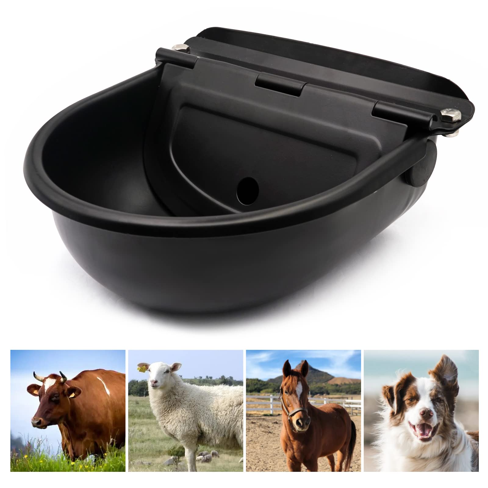 Bebedero Automático para Perros, Bebedero de Acero Inoxidable 304 para Perros, Caballos, Cabras, Cerdos y Vacas, con Válvulas de Flotador Ajustable de 1/2 Pulgada