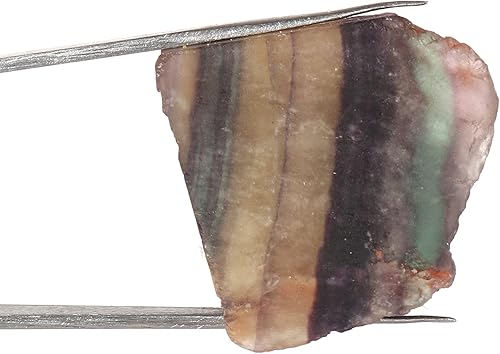 Miniatura 2 de GEMHUB Piedra preciosa suelta de fluorita bicolor de grado AAAA de 99.00 quilates certificada para piedra curativa de cristal Wicca y Reiki..