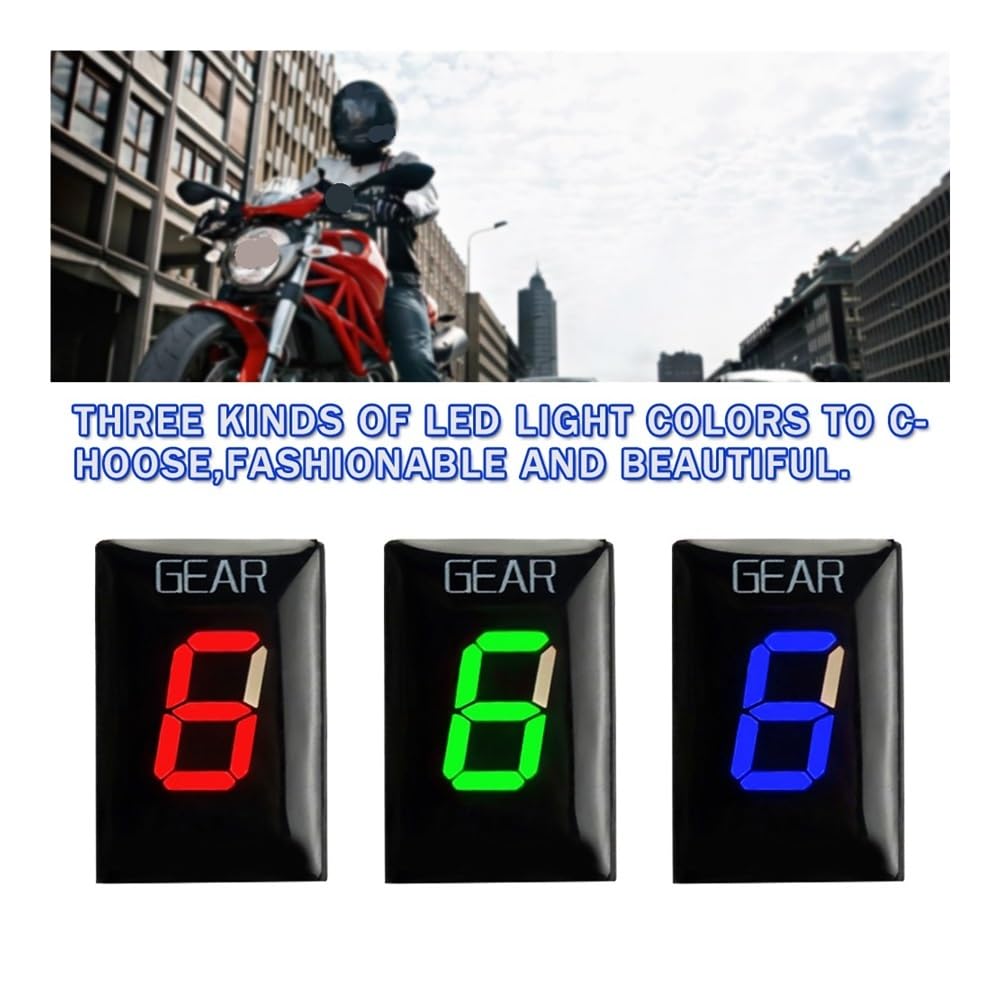 Indicador Marchas Motocicleta Indicador De Marchas Motocicleta para Scrambler 400, 800, 1000 Y 1100, Accesorios para Desmosedici RR, Medidor 1-6