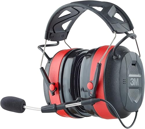 3M Pro-Comms - Protección auditiva electrónica con tecnología inalámbrica Bluetooth y micrófonos externos, auriculares Bluetooth, NRR 26 dB,