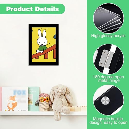 Vista 3 de ANBOO 13Inch Kids Artwork Display Frame, Flip Wooden Photo Frame for Childrens Artwork Display, Childrens Art Frame Suitable for Oil Painting