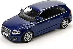 Motormax Audi Q5 Escala 1:24 Carro em Miniatura Azul com Abre Portas e Capô e Rodas Dianteiras Esterçam