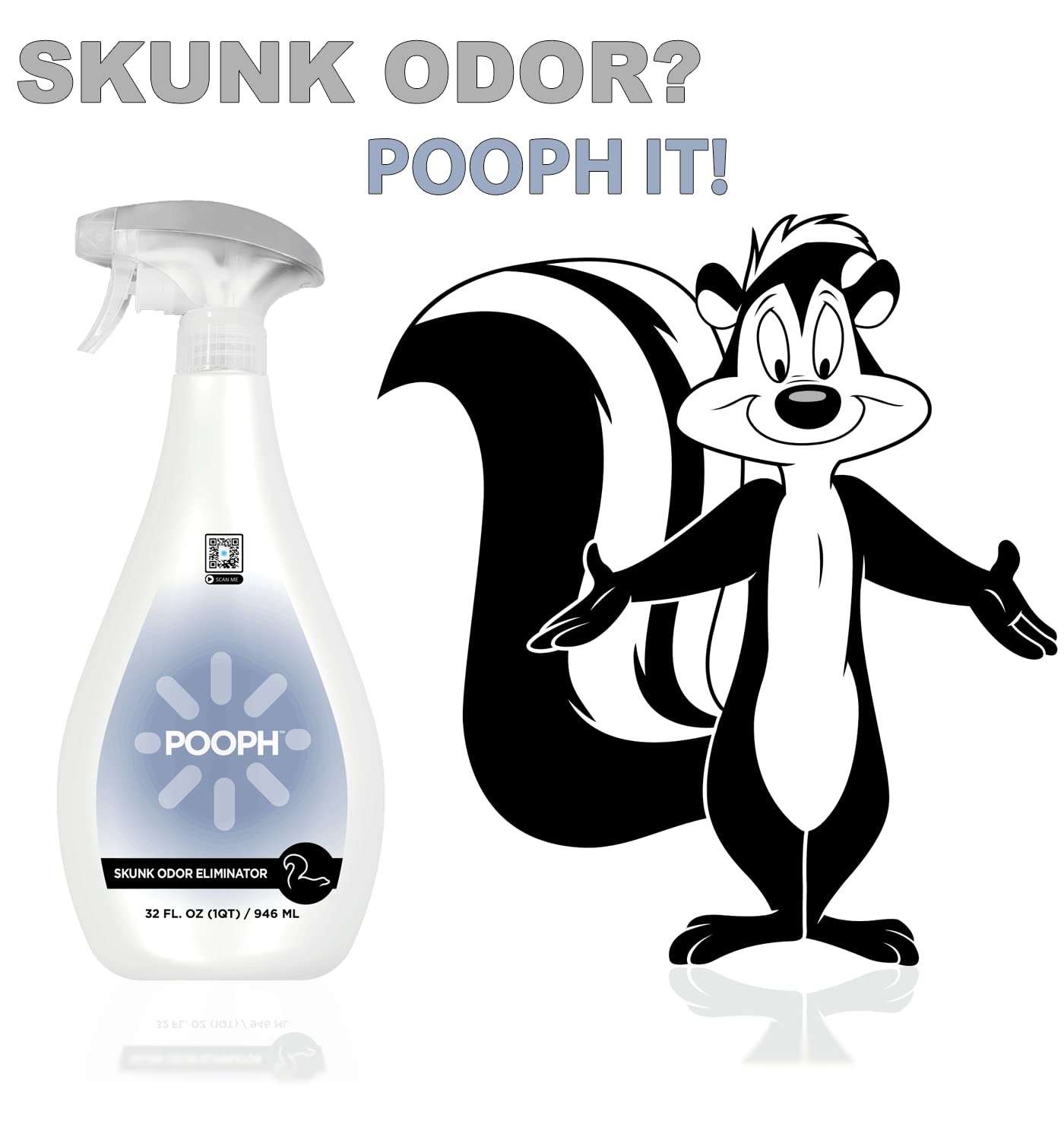 Skunk Odor Eliminator, 32oz Spray Dismantles Skunk