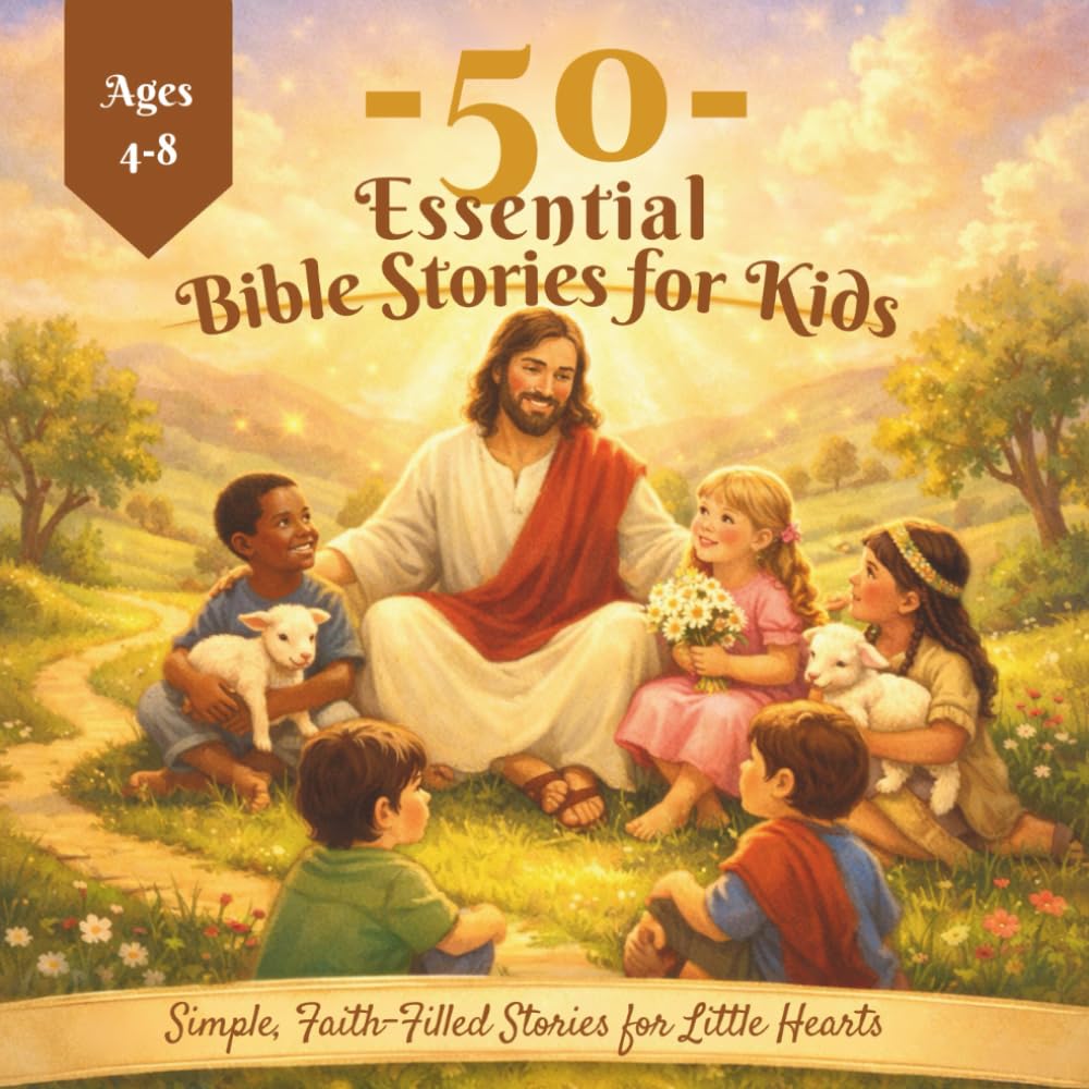50 Essential Bible Stories for Kids: Simple, Faith-Filled Stories for Little Hearts ages 4-8