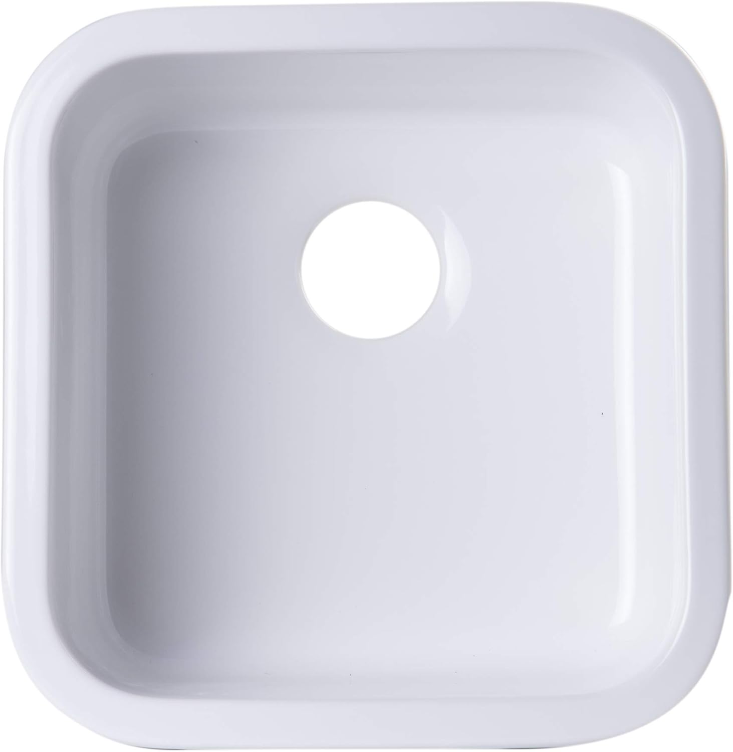 Gеt Sресіаl Prісе ALFI brand AB1818S Square Fireclay Undermount or Drop in Prep/Bar Sink Tор Rаtеd ALFI brand AB1818S Square Fireclay Undermount or Drop in Prep/Bar Sink