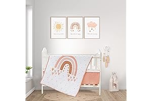 Adorable and Comfy 3 Piece Crib Bedding Set for Baby Girls