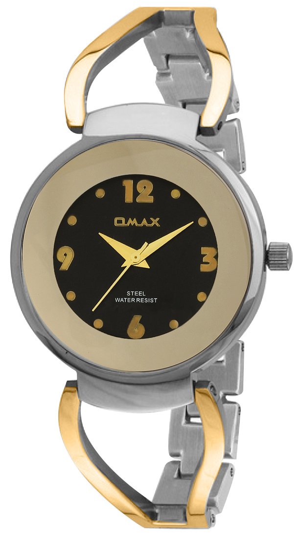 OMAX Analog Black Dial with Stainless Steel Unique Design Bracelet Style Strap Watch for Women- LS280 (B00PC73DY6) Amazon Price History, Amazon Price Tracker