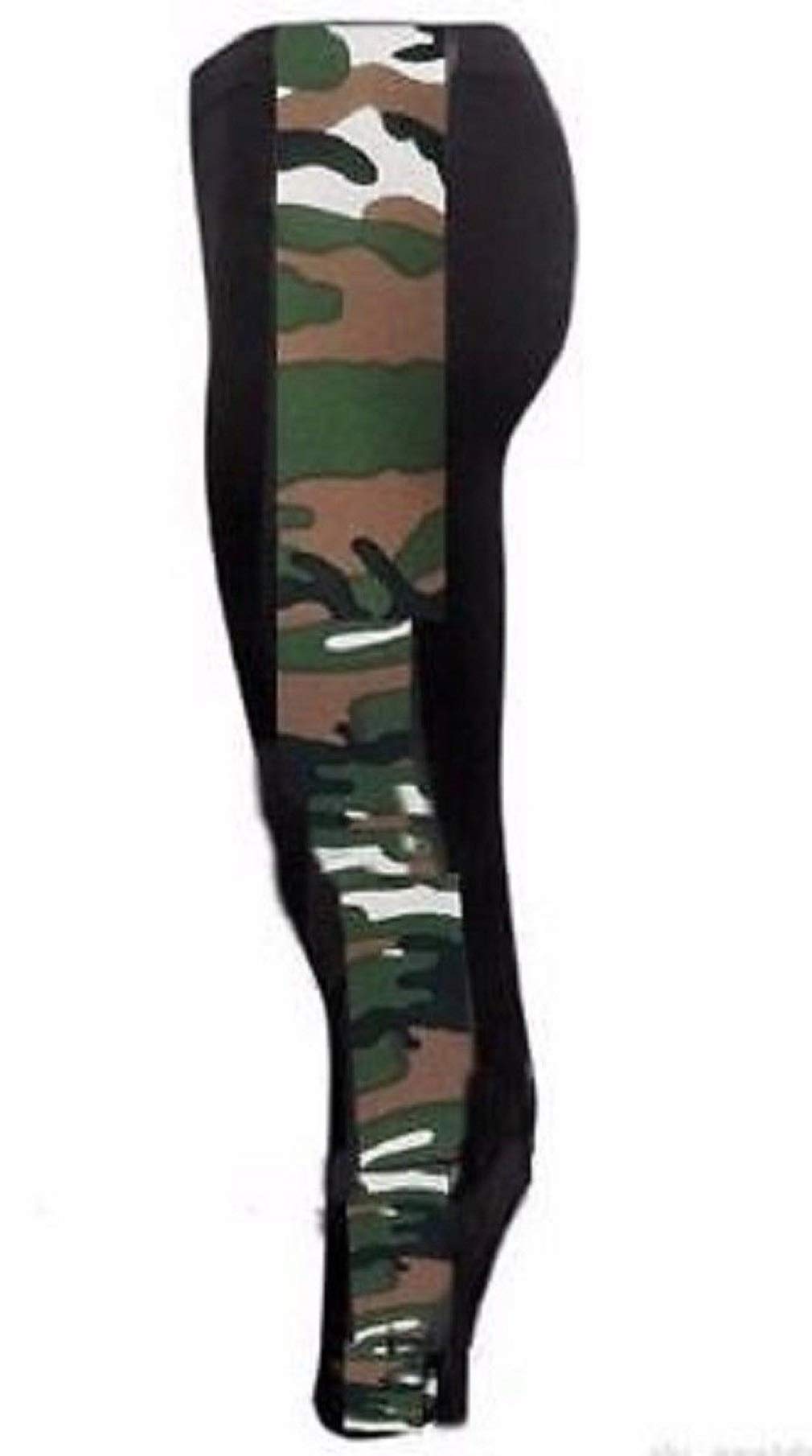 Metluq M0d4 Women's Black Army Side Panel New Legging Jeggings Stretchy Pants Skinny Slim Fit Full Length Multi Print 8-26 (, Uk 20-22 Xxl)