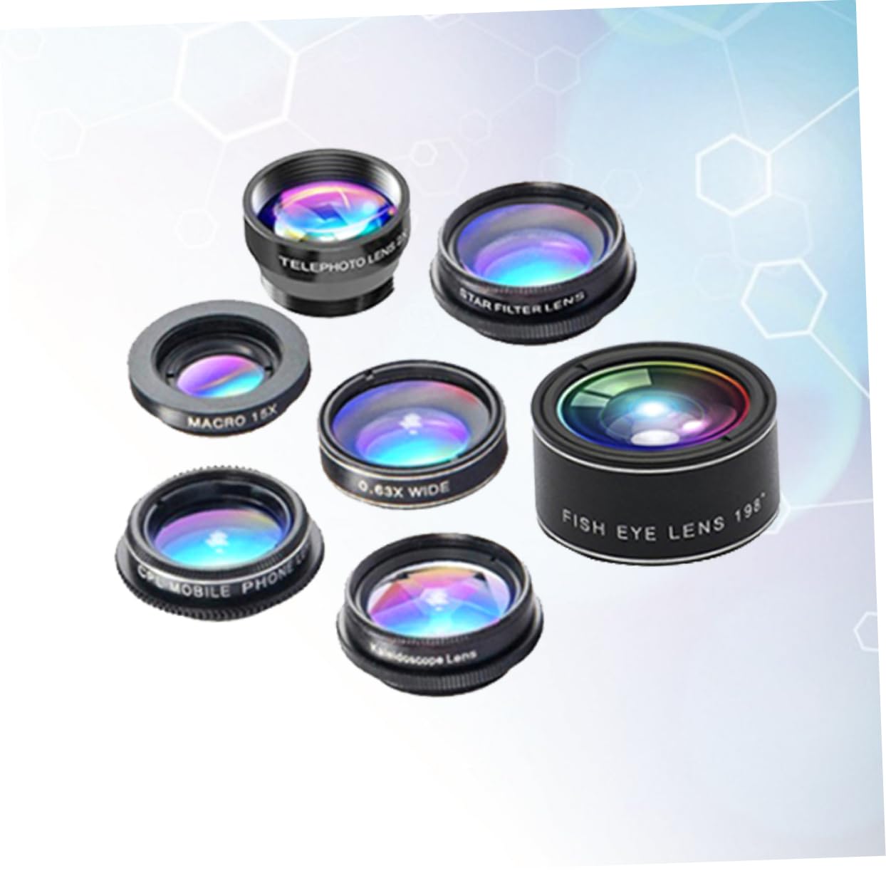 HEMOTON Smart Phone 7 1 Phone Camera Lens Kit Zoom Telephoto Lens Smartphone Camera Lens 7 in 1 Phone Lens Kit Cell Phone Smartphone Phones Mobile Camera Lens Distance Increase