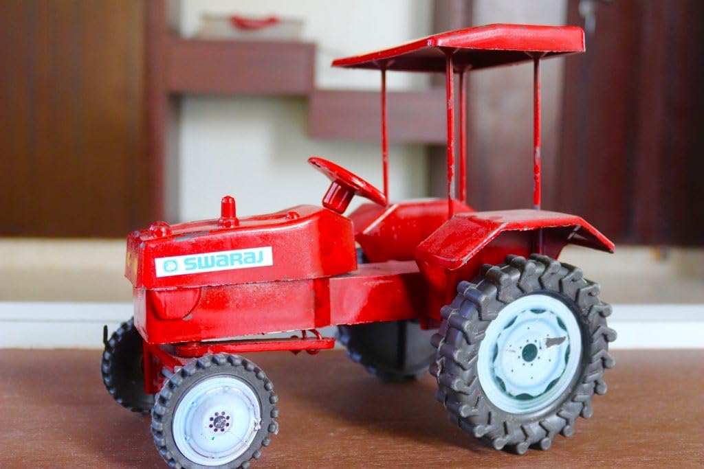 [WH] Heavy Quality Big Size Toy Tractor with Trolley for Boys Unbreakable ABS Material (Made in India) Best Toy Tractor for Kids Multicolor