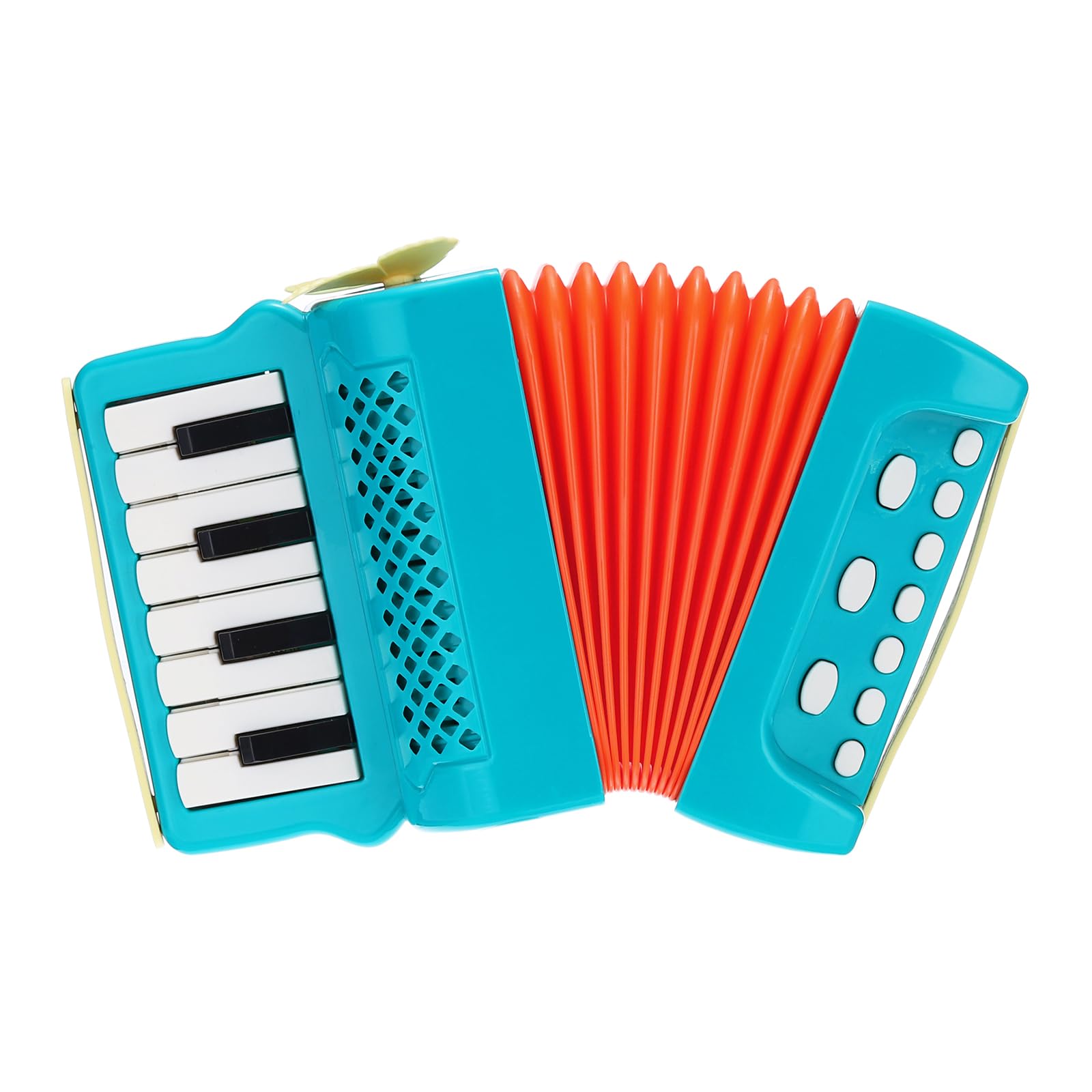 QUARKZMAN Akkordeon 10 Tasten Klavier Ziehharmonika Mini Musikinstrument Geschenke für Erwachsene Anfänger Bildung, Blau