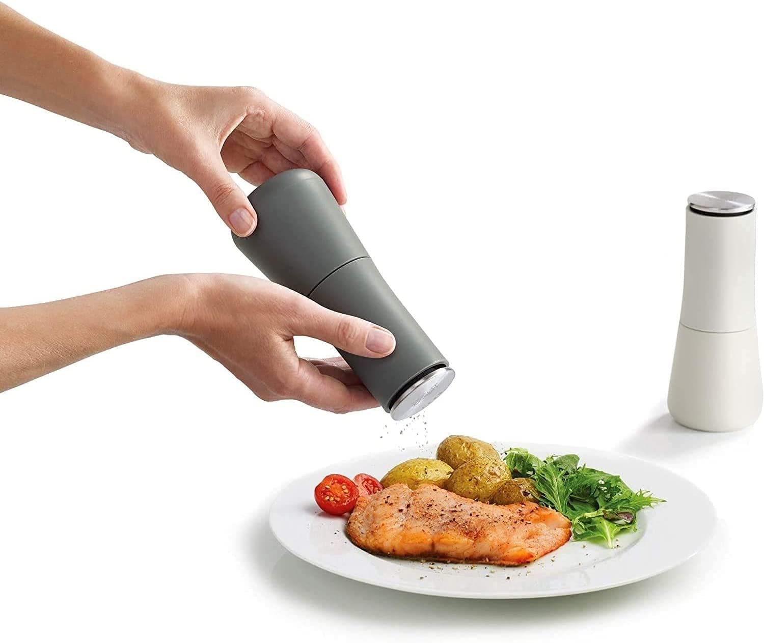 Juego de molinillo de sal y pimienta, amoladora de saltina de saltineros, molinillos con fácil ascenso ajustable, juego de regalos for la cocina del hogar