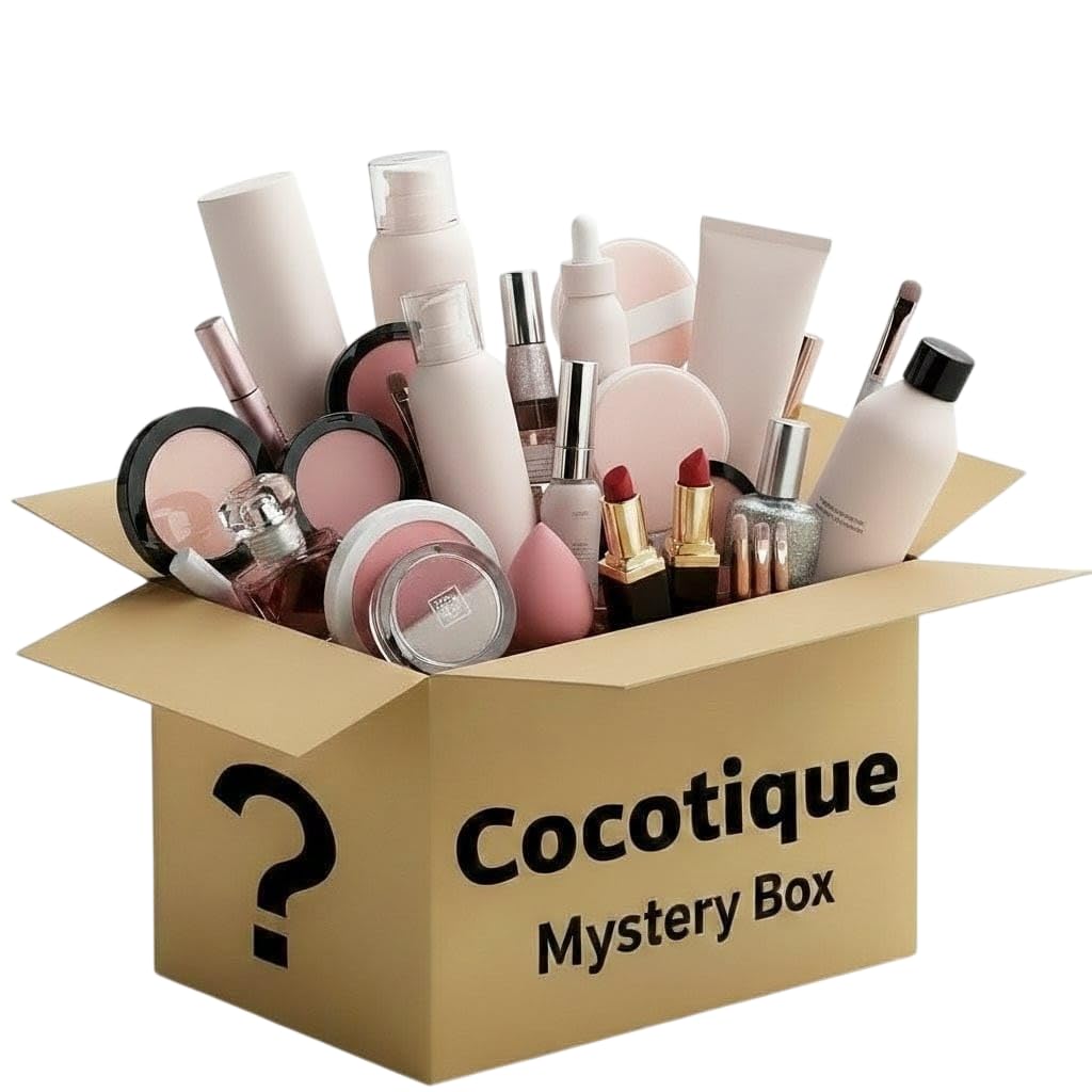COCOTIQUE Beauty Mystery Box | 5–7 Full-Size Beauty & Self-Care Products | Hair Care, Skincare & Makeup Assortment | Curated Surprise Box | Giftable Beauty Set