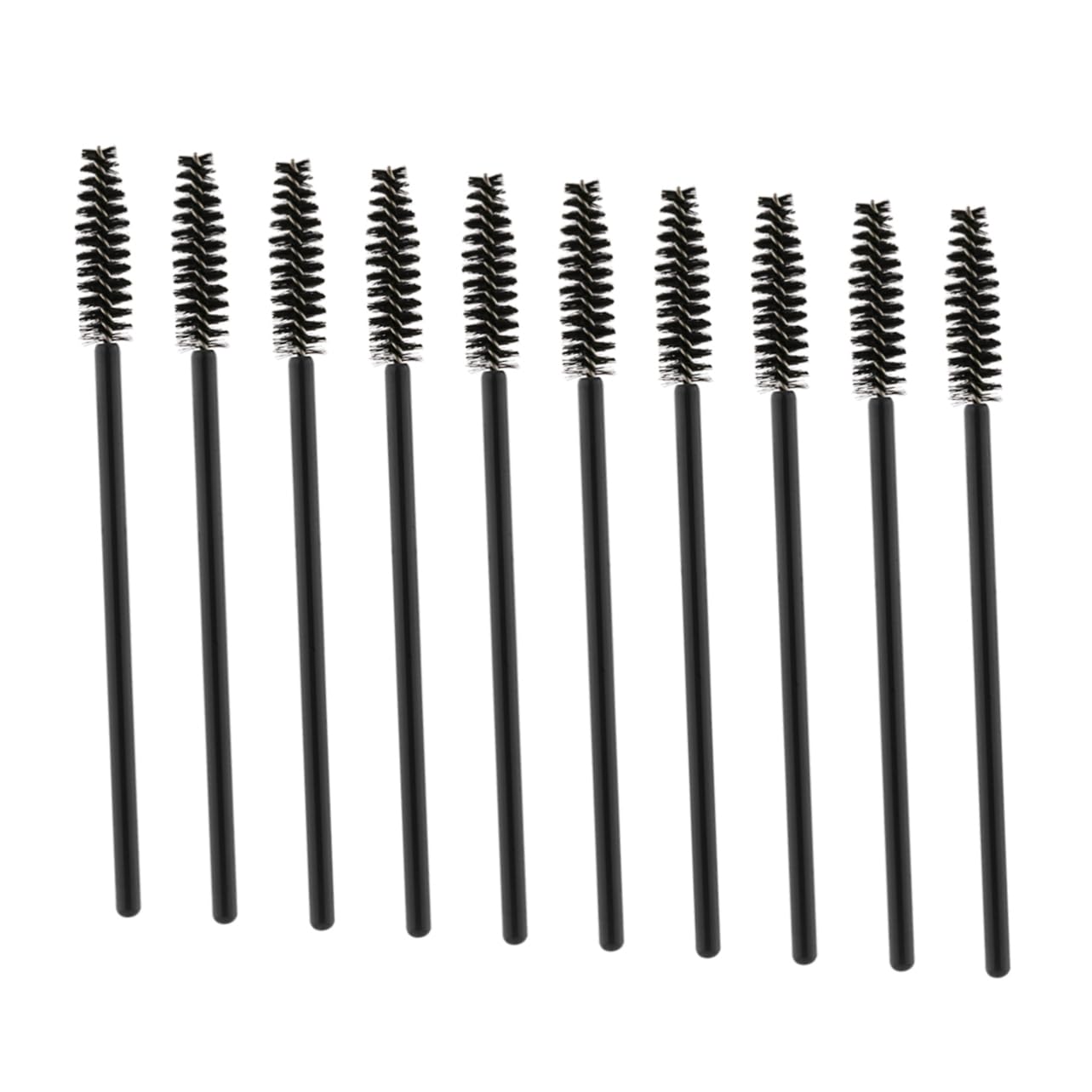HAPINARY 100pcs Disposable Mascara Wands Eyelash Makeup Brushes Dense Nylon Bristles for Professional Use