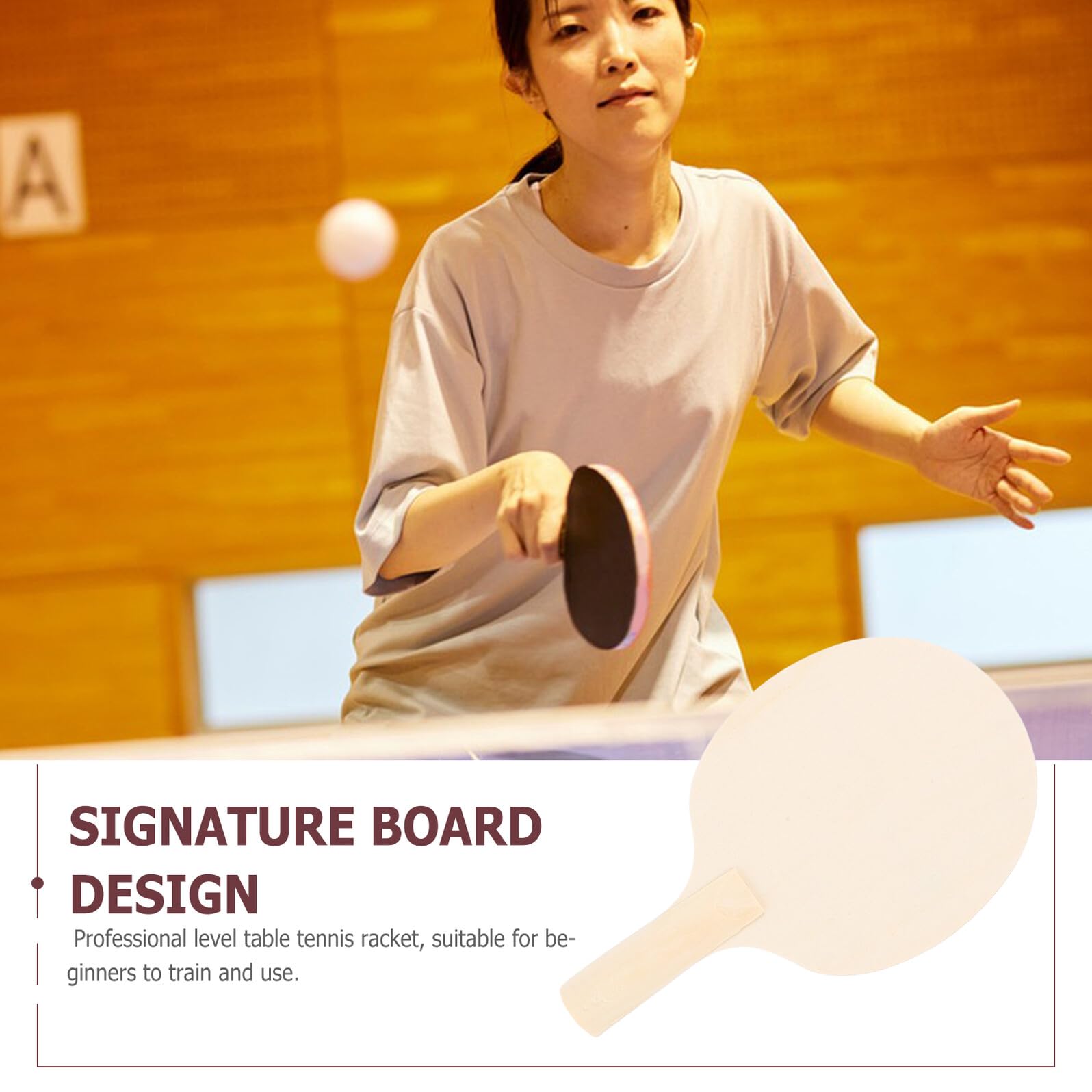 Racchetta da Ping-pong in Legno Grezza 10 Pezzi Beige | Finitura Non Verniciata, Presa Liscia, Decorazioni Scuola, Sessioni Sportive in Famiglia e Scuola Stile Casuale
