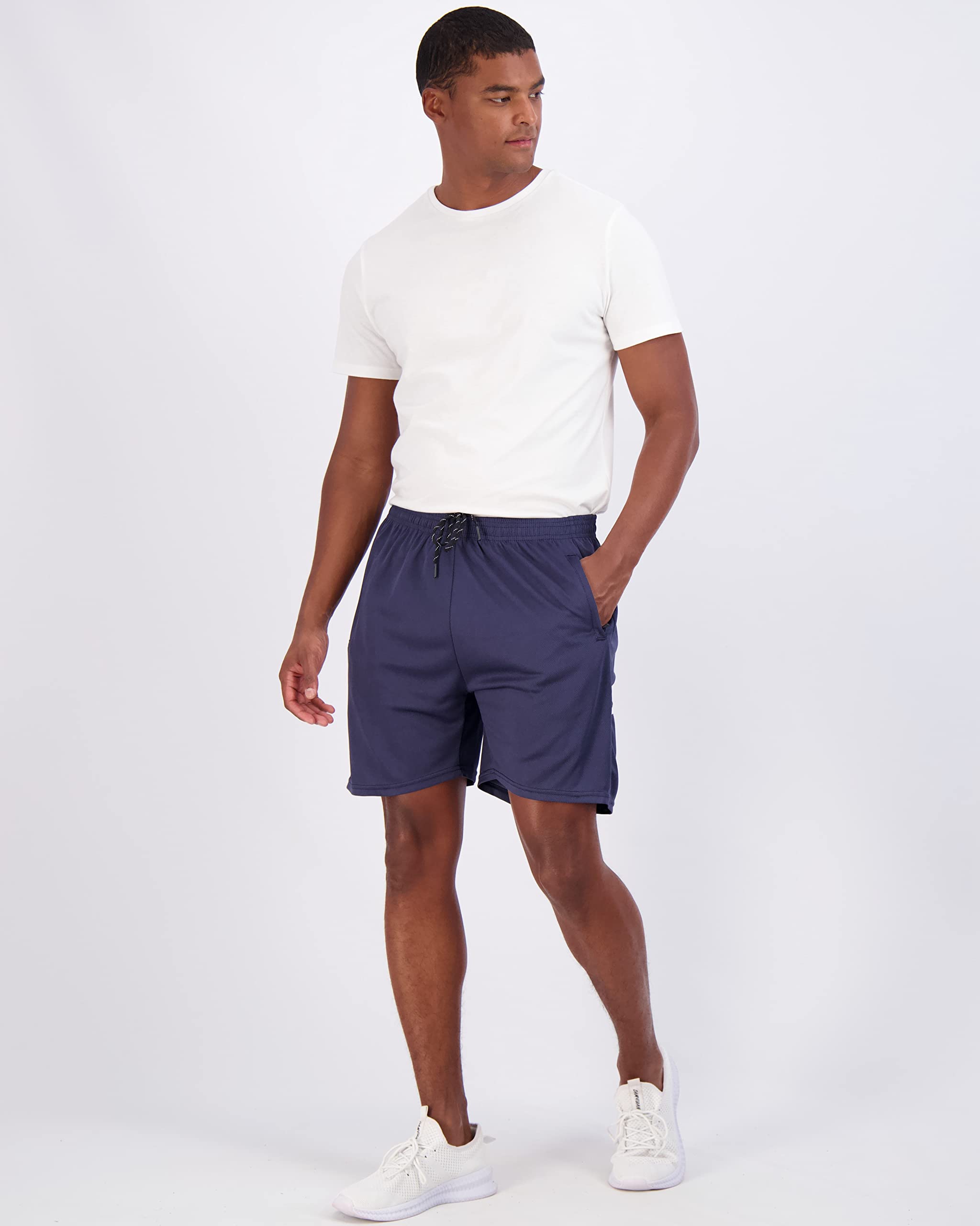 Real Essentials Pantalones Cortos de Gimnasio - Pantalones Cortos de Tenis Hombre