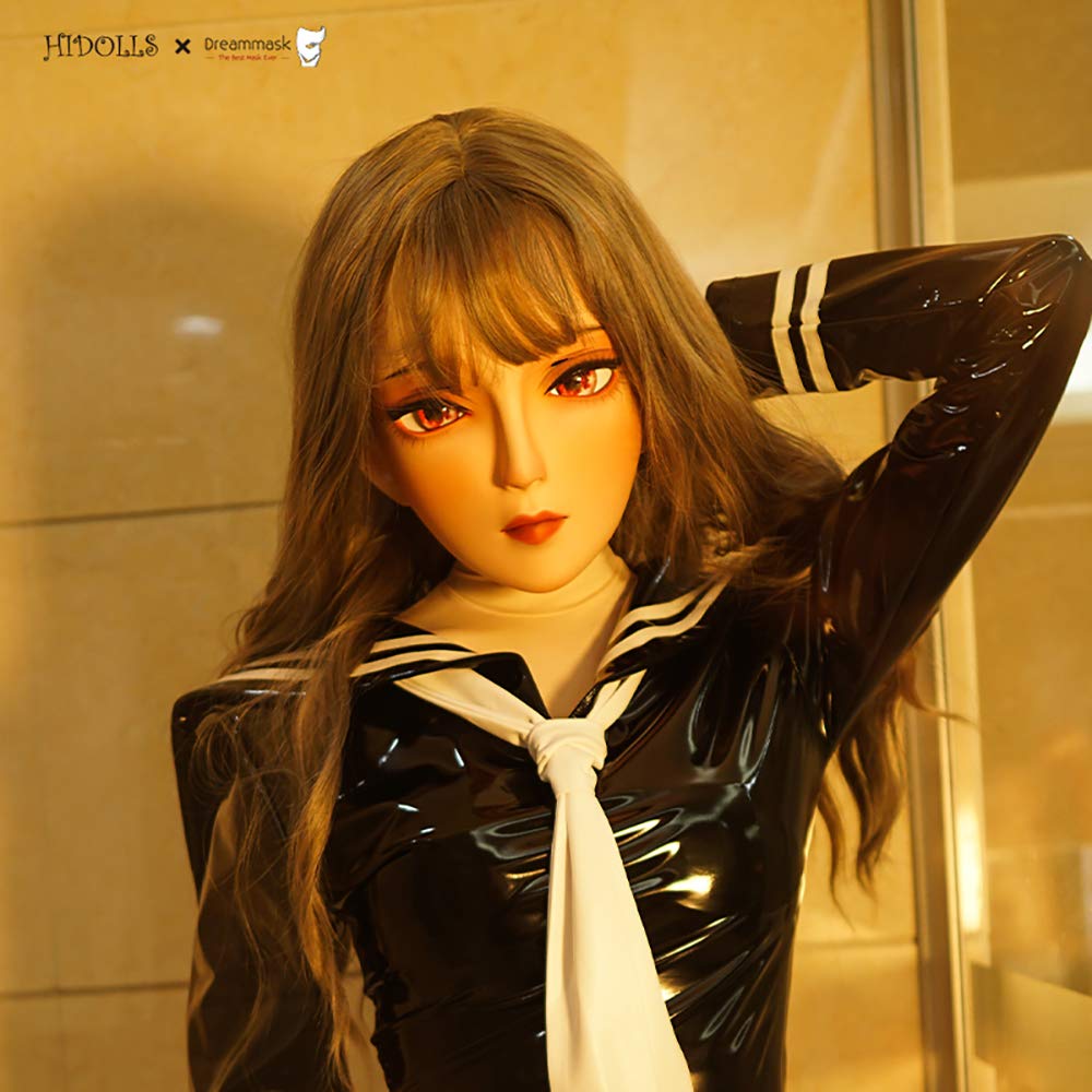 BJD風半面マスク コスプレ 着ぐるみ kigurumi 二次元 Amazon.co.jp: Half Head Woman/Girl Resin Cartoon Character Anime
