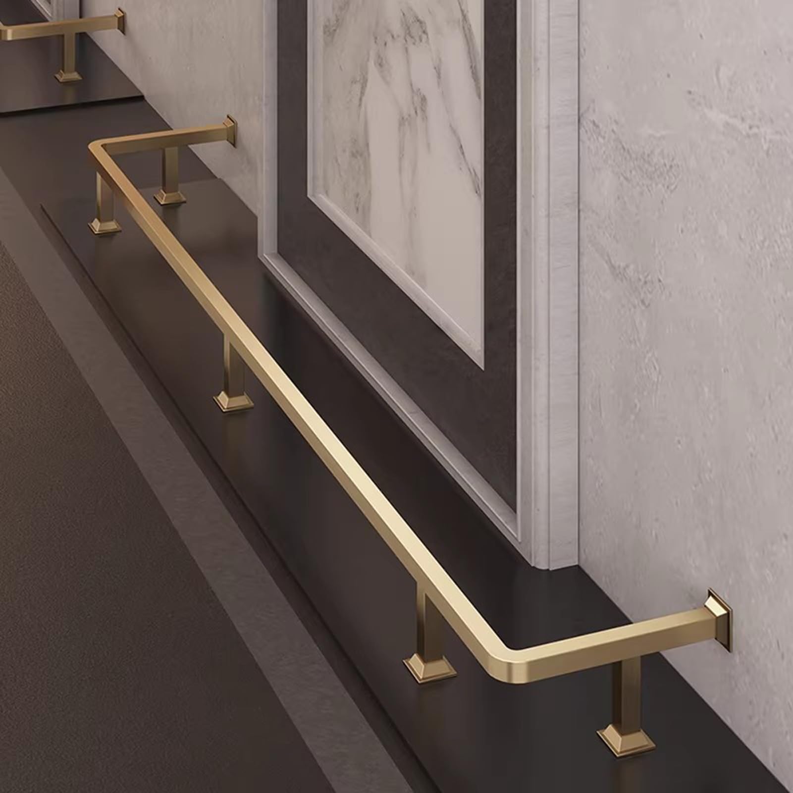 Spersonalizowany zestaw rurek tubo cuadrado de acero inoxidable para barras de barras de pubs - Acabado dorado, 2,4 m/7,87 stopy, fácil instalación - Perfecto para uso en sótanos y restaurants.