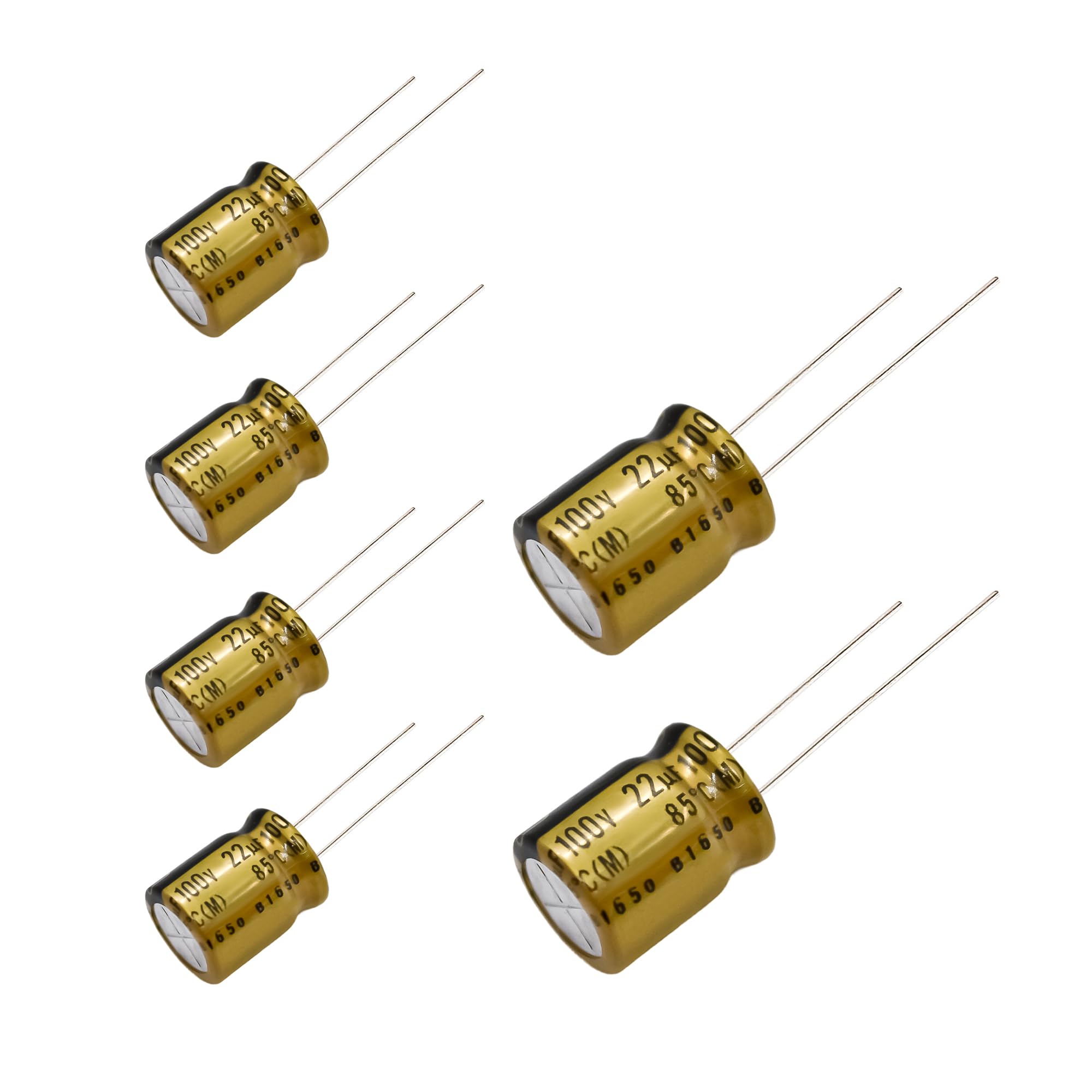 6 pcs Nichicon FG Capacitors 100V 22uf Audio Grade