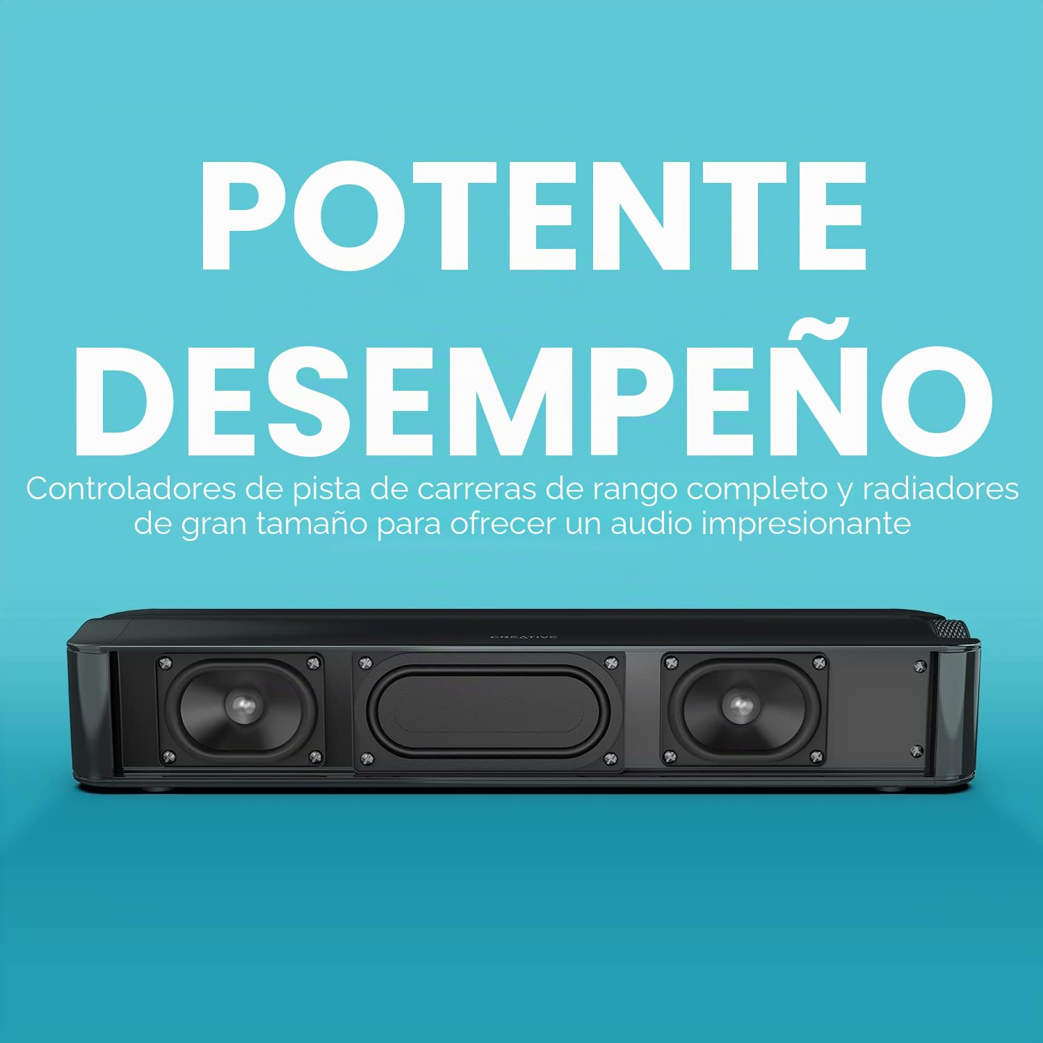 CREATIVE Barra de Sonido Stage SE Debajo del Monitor con Audio Digital USB y Bluetooth 5.3, diálogo Claro y Envolvente por Sound Blaster
