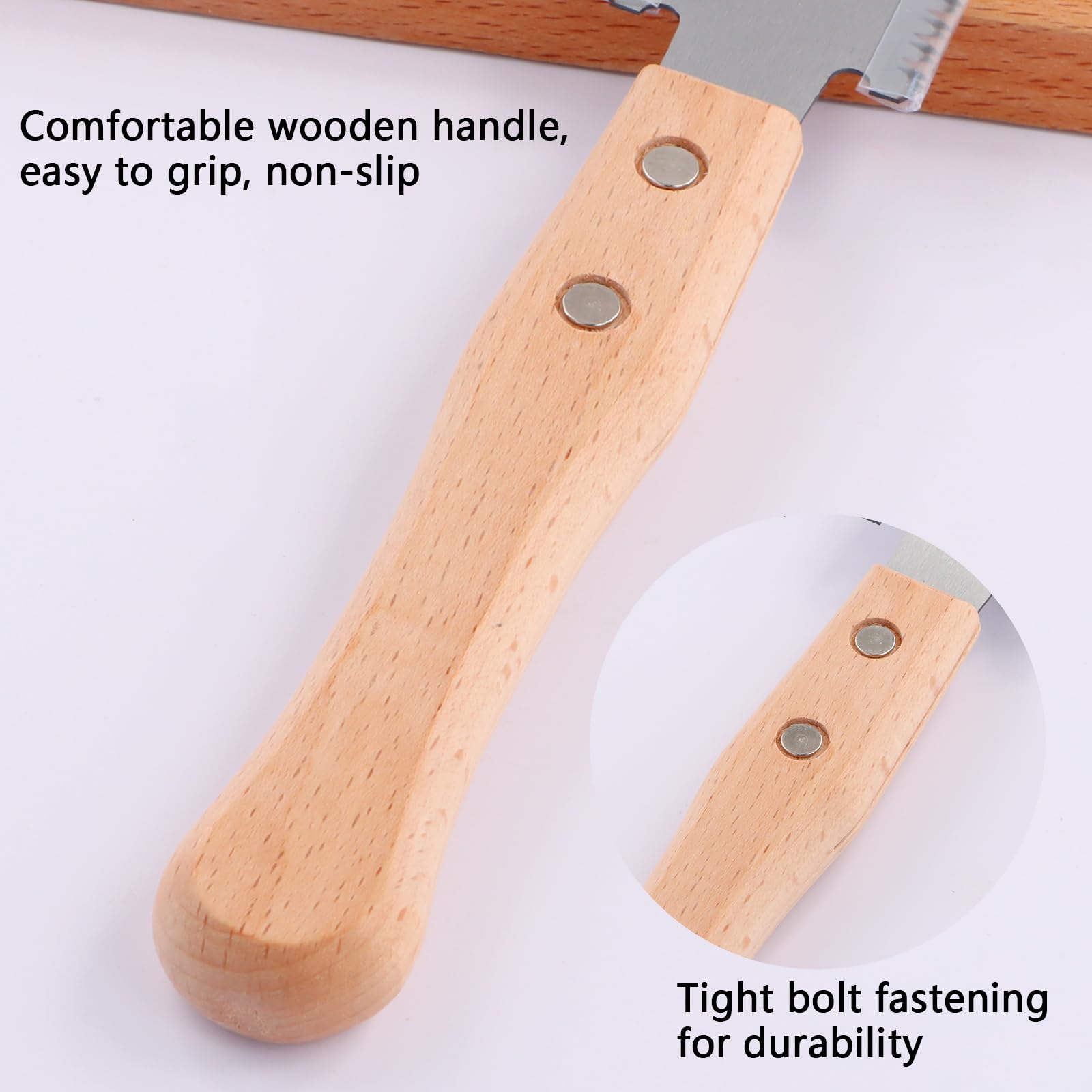 Joyan Small Japanese Woodworking Handsaw, Double Blade Pull Saw 12/17 TPI - Image 2
