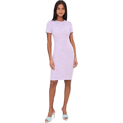 Платье Calvin Klein Tweed Short Sleeve Sheath