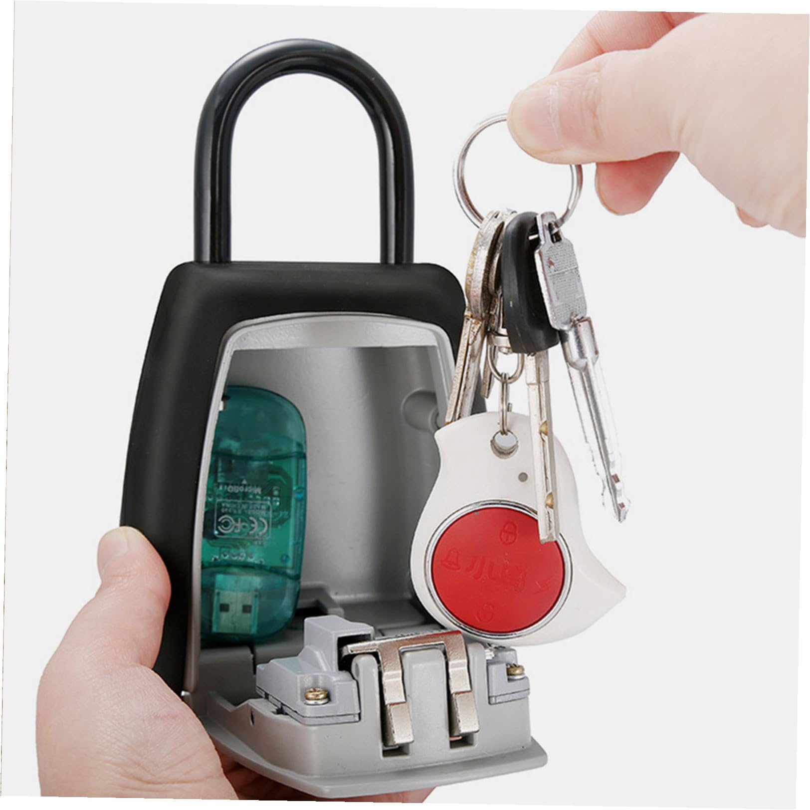 Housoutil Scatola Portachiavi Muro con Combinazione Scatola per Chiavi e Antiruggine Facile Installazione per Casa e Ufficio