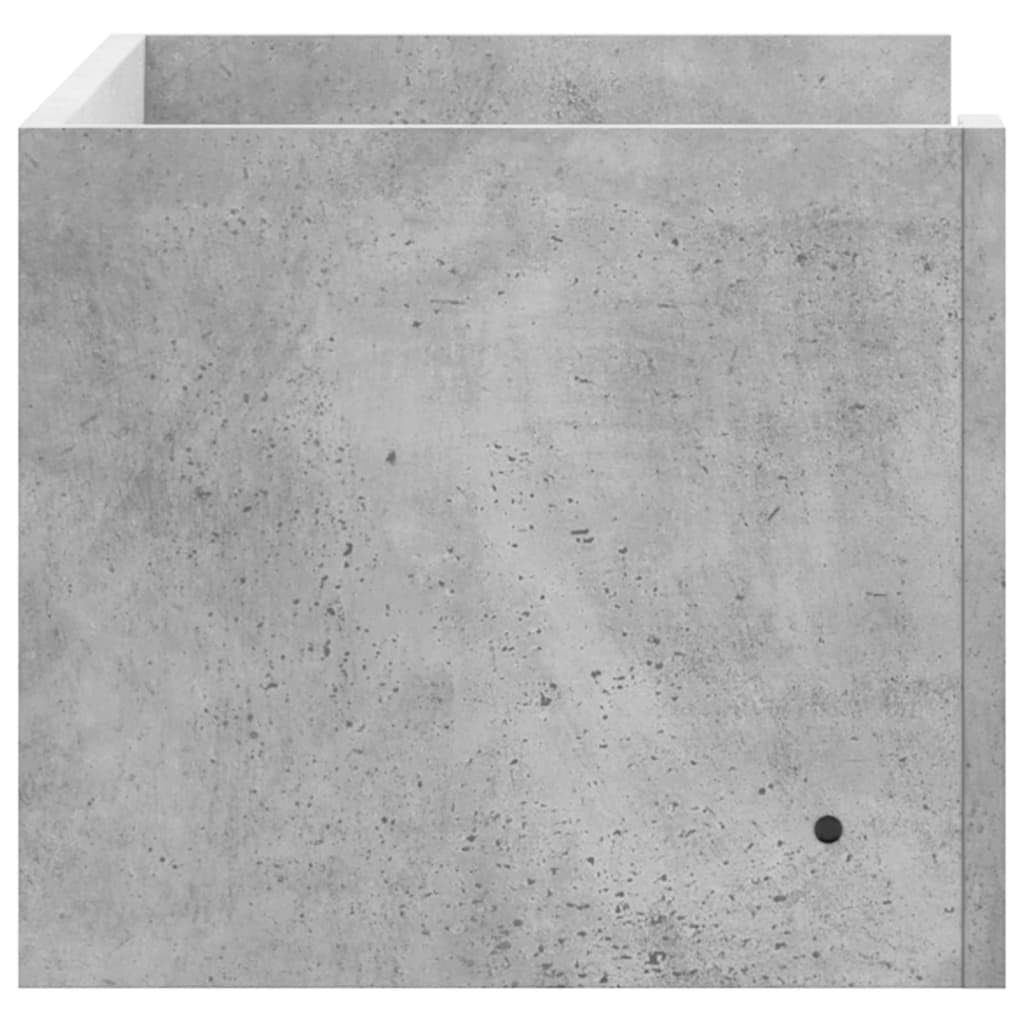 Wandregal Betongrau 70,5x35x30,5 cm Holzwerkstoff Schweberegal mit Hängestange für Wohnzimmer Bad und Küche