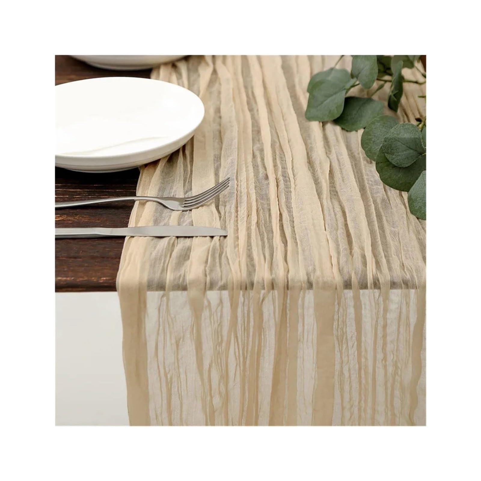 Cheese Cloth Table Runner 10pc Cheesecloth Boho Table Runner 90x300cm Gauze Sage Green Wedding Decor for Bridal Shower Party