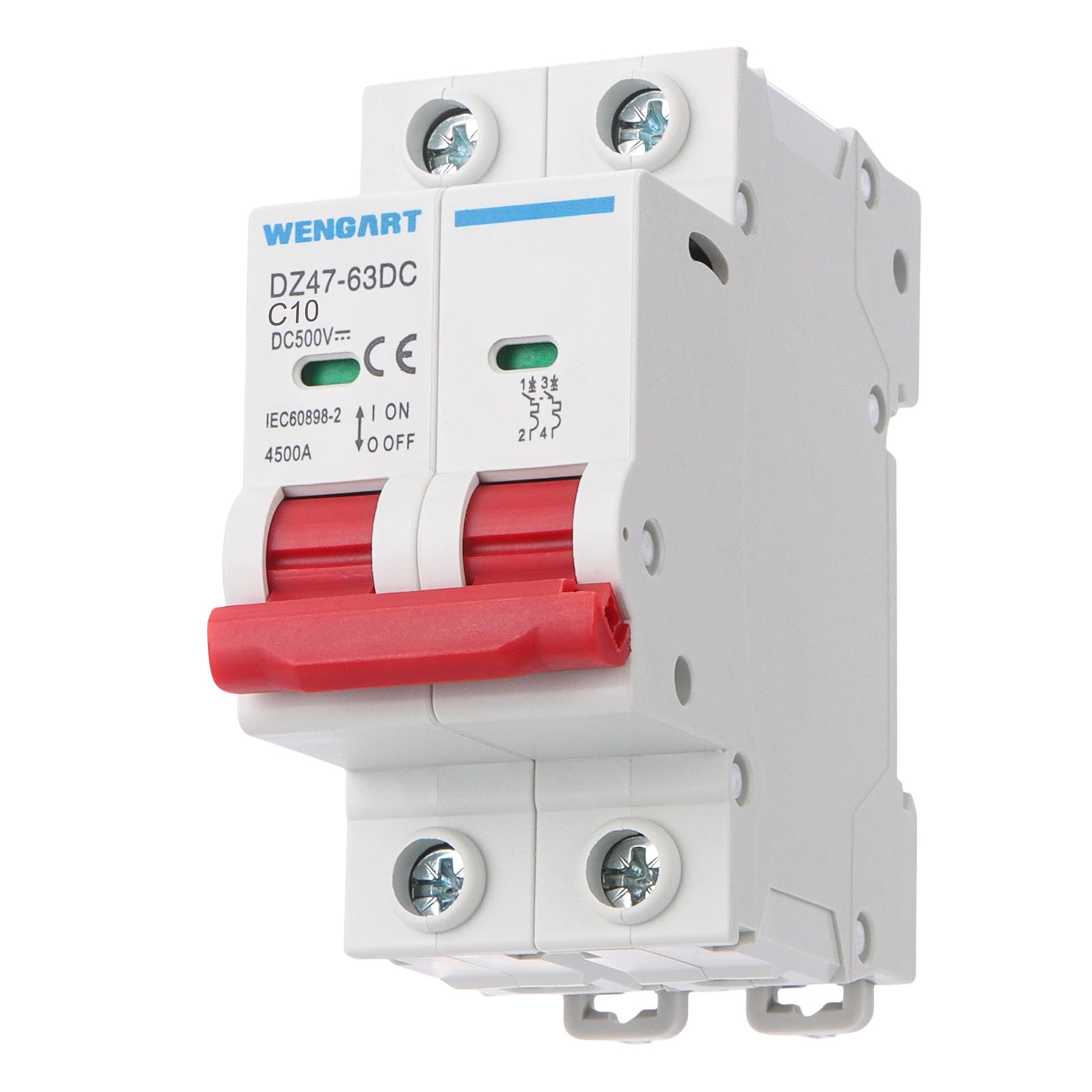 Wengart DC Miniature Circuit Breaker DZ47-63Z, 500V 2 Poles 10-63A
