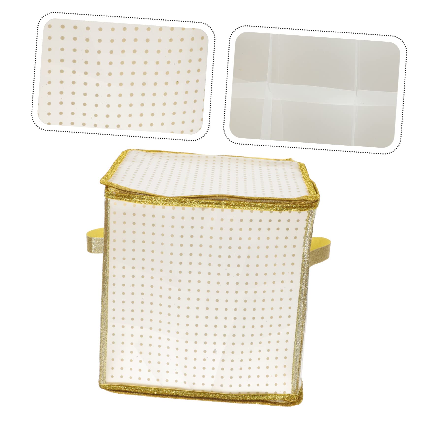 PRETYZOOM Contenitori per Decorazioni Natalizie Cerniera Contenitori per Palline di Natale Decorative Organizer per Decorazioni Natalizie Cerniera per Conservare Oggetti Vari