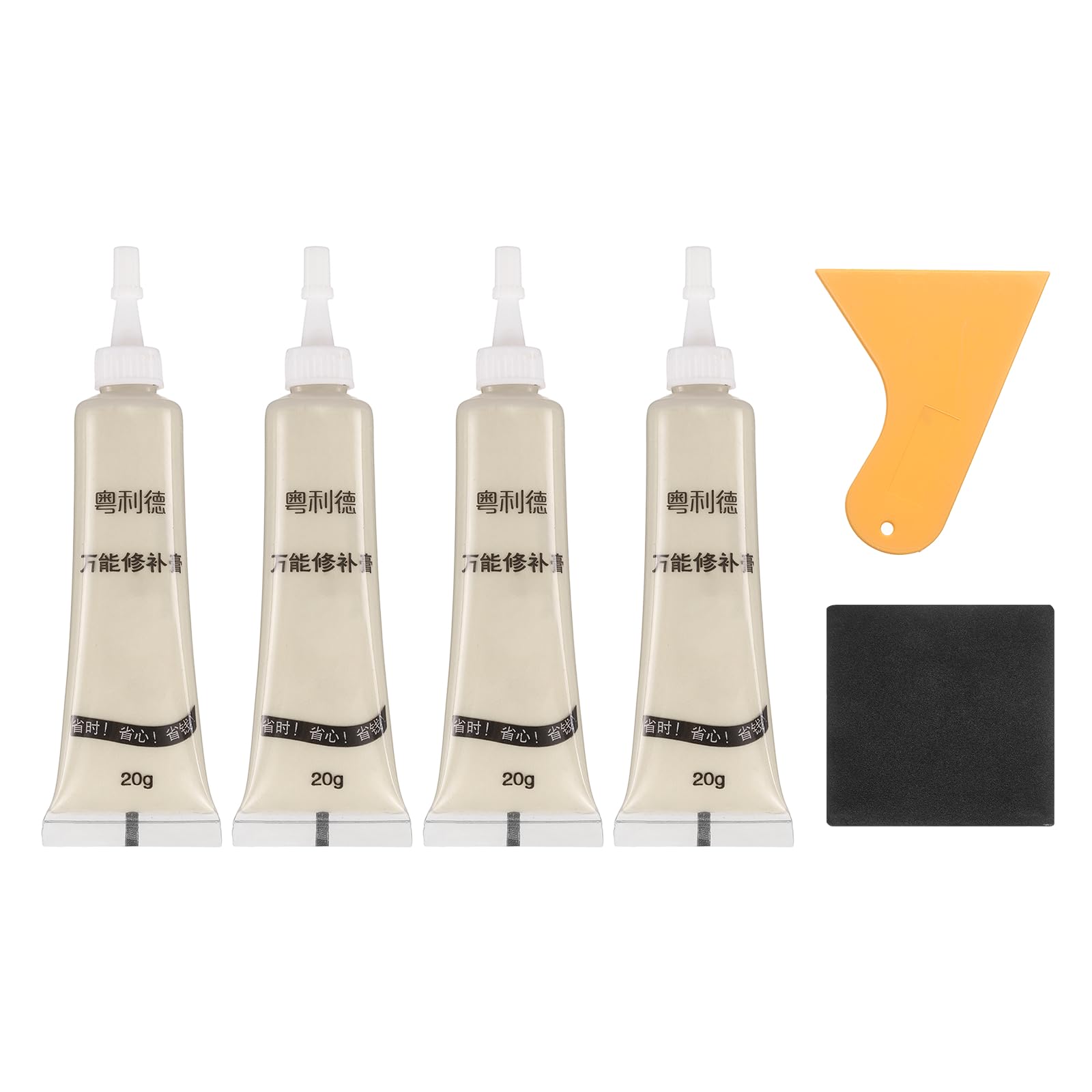 sourcing map Wood Repair Kit, 4 Pcs Touch Up Filler Wood with Scraper Sandpaper for Scratches Holes Crack Tables Desks Wooden Floors Repair Cover Ups, Paradise Rosewood