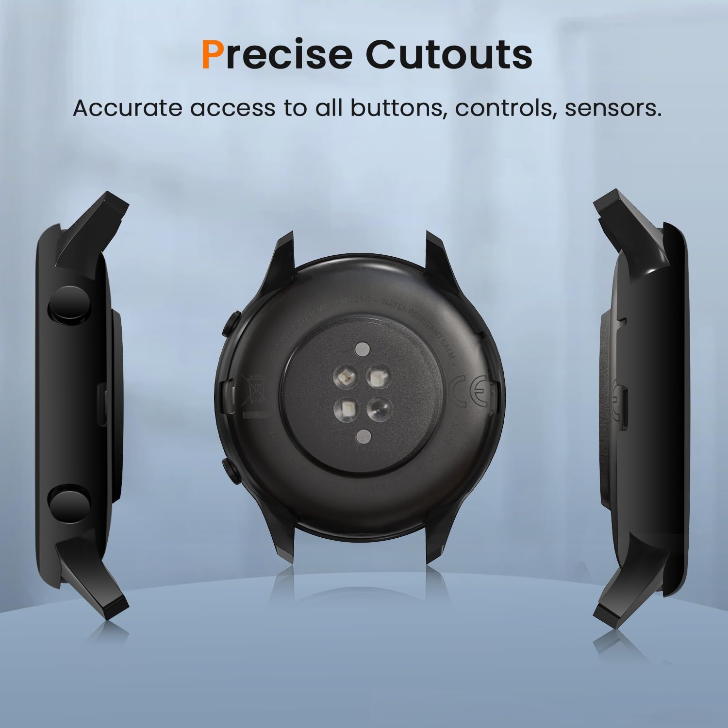 ivoler 3 sztuki etui z osłoną ekranu do Amazfit GTR 2 / Amazfit GTR 2e, pełne etui ochronne z miękkiego TPU cienkie, odporne na wstrząsy odporne na zarysowania (2 przezroczyste 1 czarne)