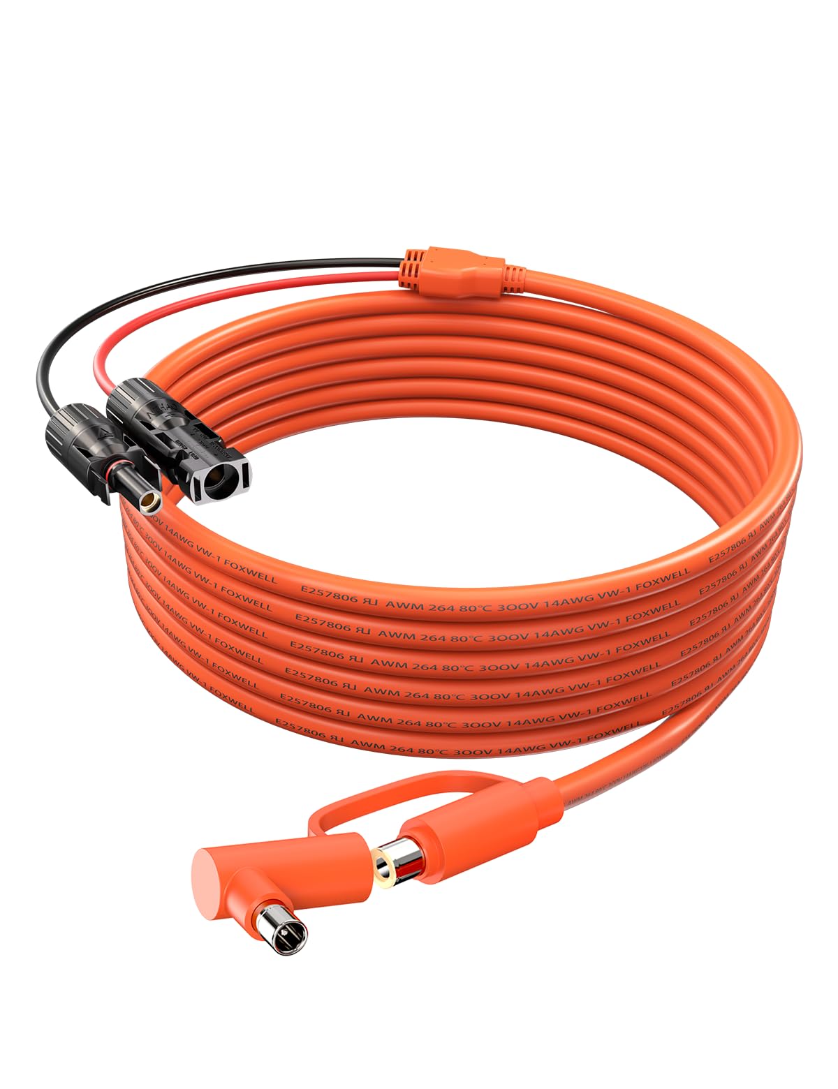 5M Adattatore solare a DC 8 mm e DC 8020, cavo di estensione del pannello solare impermeabile da 12 AWG, connettore e spina solare a DC7909 DC8020 per collegare generatori solari in impianti
