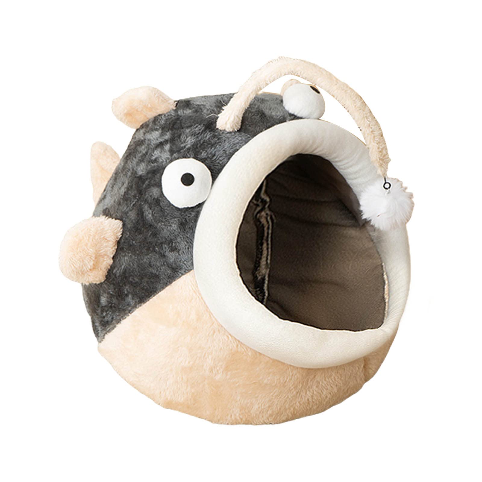 NEWFT Pet Warm Bed House Soft Indoor Semi-closed Cave Tent for Cats Kittens Puppies Small Animals Pets Thicken Cushion